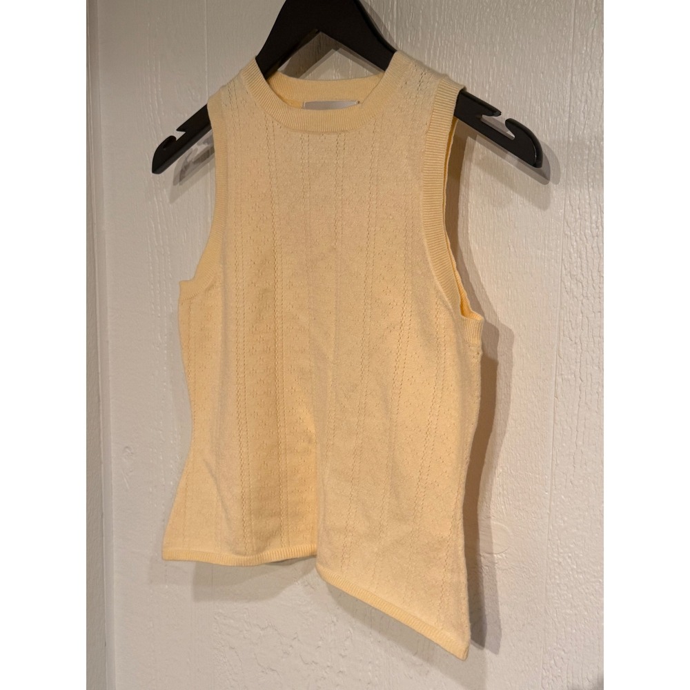 Pointelle tank top‎ 525 America NWOT lemon icing